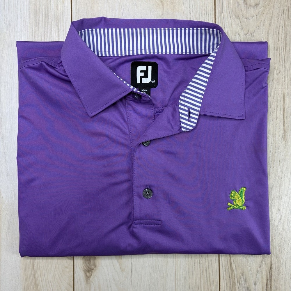 FooTjoy THE COUNTRY CLUB Polo Shirt Performance Mens 2XL Purple